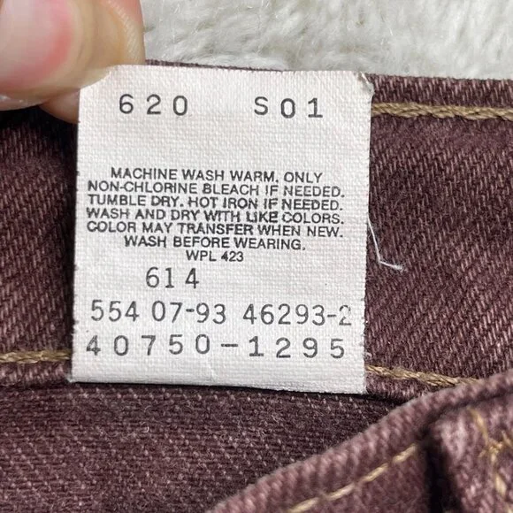 Vintage Levi's Women's Brown Student 550 Mid Rise Jeans Orange Tab Size 27 - Picture 7 of 9